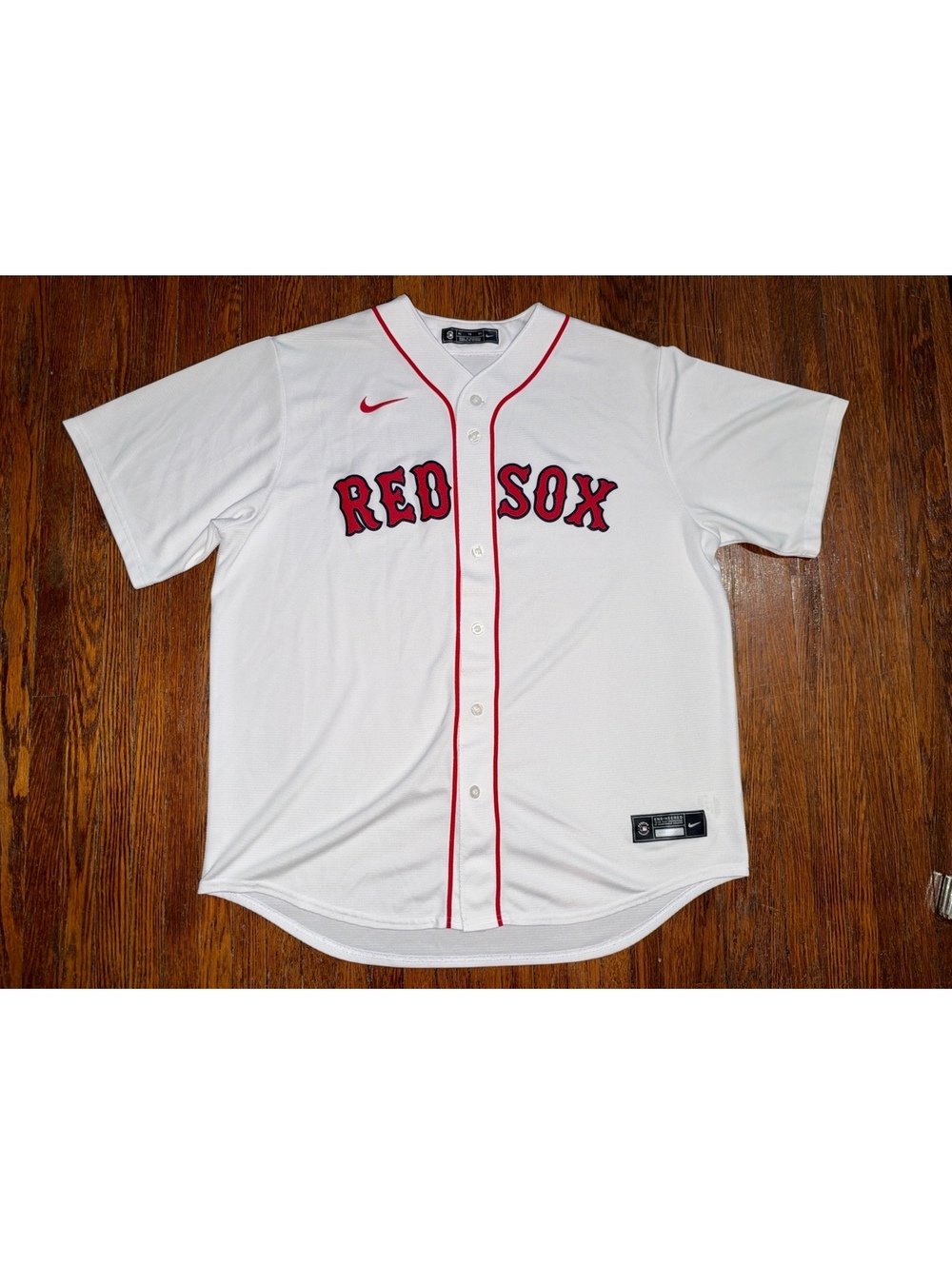 Adult XL Nike MLB Red Sox Baseball White Jersey